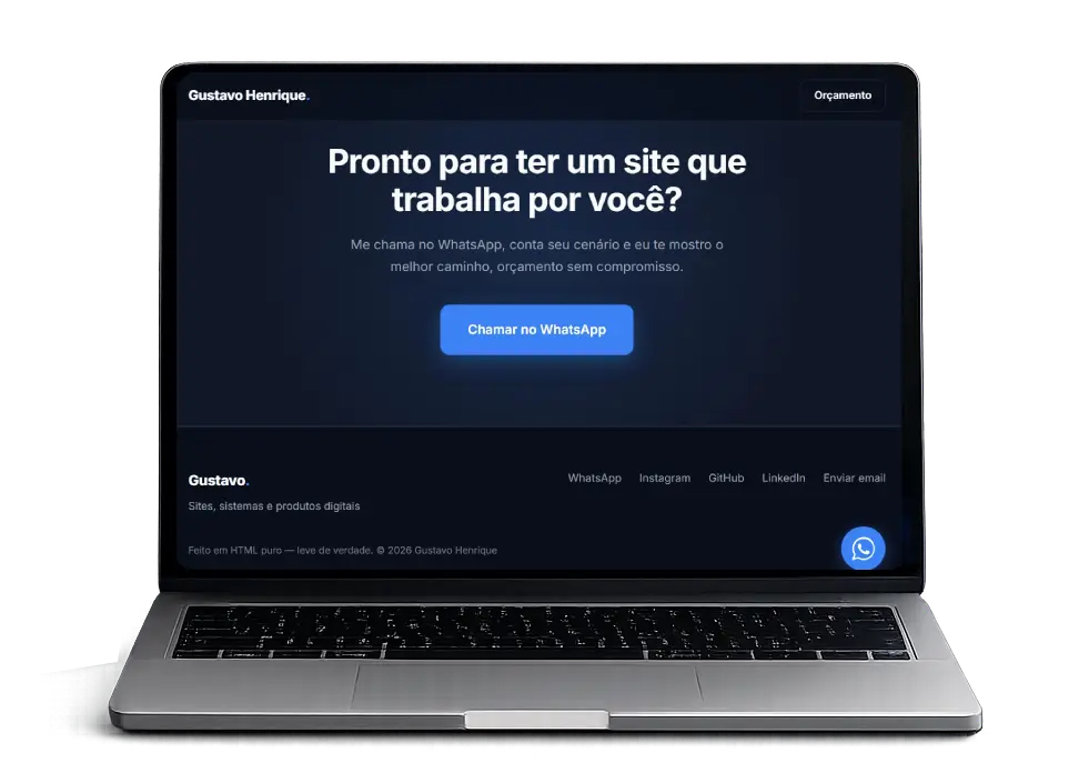 Site renderizado em notebook